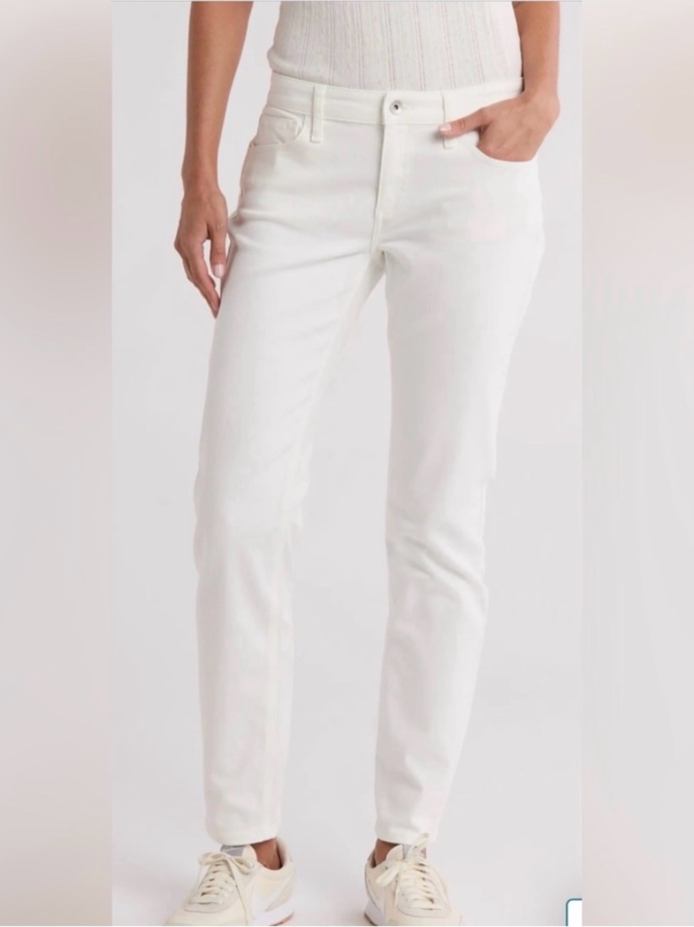 rag & bone White Straight-Leg Women's Jeans